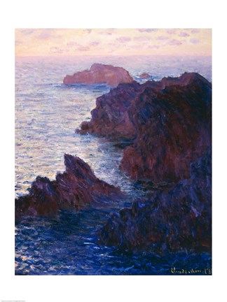 Framed Rocks at Bell-Ile, Port-Domois, 1886 Print