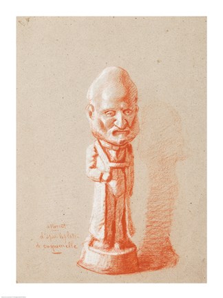 Framed Portrait of a shareholder, from a plaster of Cuquemelle Print