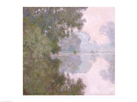 Framed Morning on the Seine, near Giverny, 1896 Print