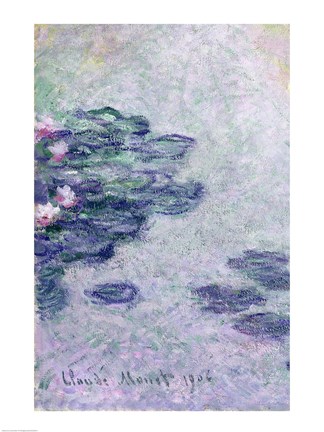 Framed Waterlilies, 1906 Print