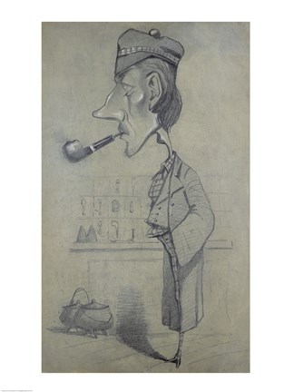 Framed Scotsman with a Pipe, 1857 Print
