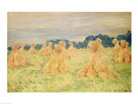 Framed Small Haystacks, 1887 Print