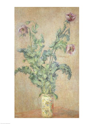 Framed Purple Poppies Print