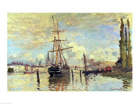Framed Seine at Rouen, 1872 Print