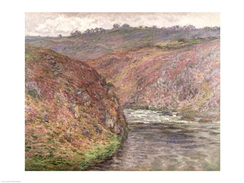 Framed View of the River Creuse on a cloudy day, 1889 Print