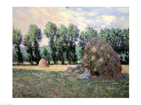 Framed Haystacks, 1885 Print
