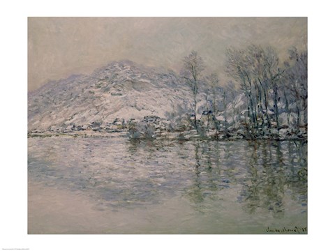 Framed Seine at Port Villez in Winter, 1885 Print