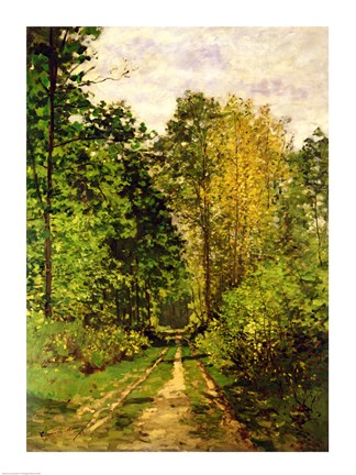 Framed Wooded Path, 1865 Print