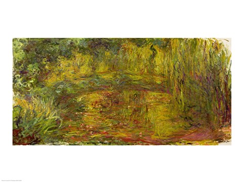 Framed Japanese Bridge, 1918 Print