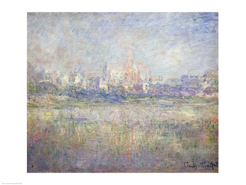 Framed Vetheuil in the Fog, 1879 Print