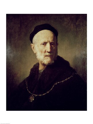 Framed Portrait of Rembrandt&#39;s Father Print