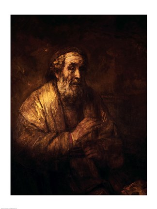 Framed Homer Dictating to a Clerk, 1663 Print