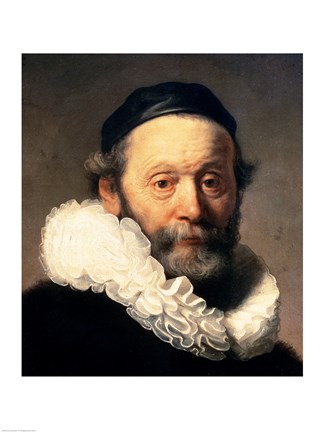 Framed Portrait of Johannes Uyttenbogaert Print