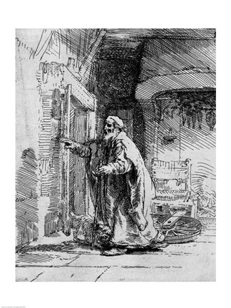 Framed blind Tobit, 1651 Print