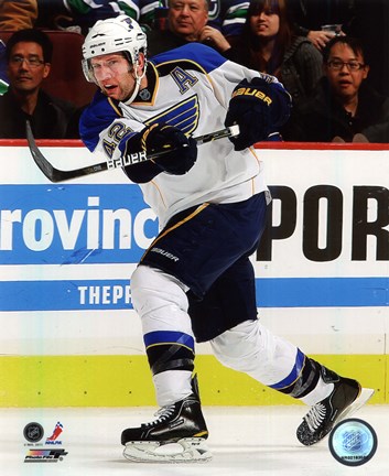 Framed David Backes 2010-11 Action Print