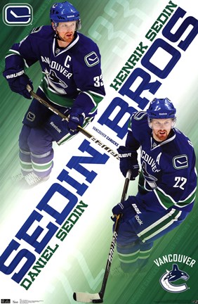 Framed Canucks® - Sedin Brothers 11 Print