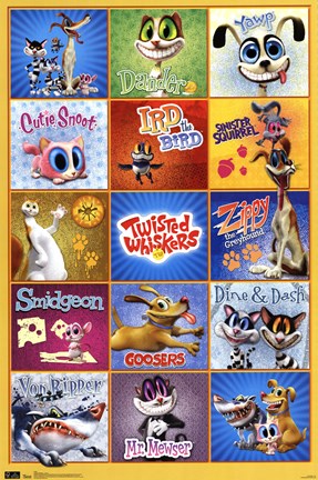 Framed Twisted Whiskers - Group Print