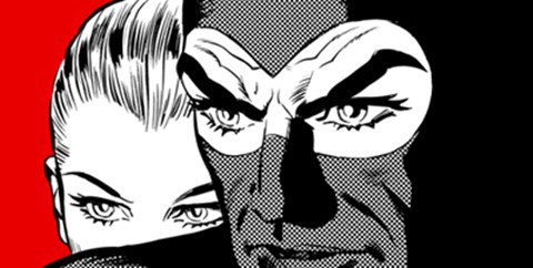 Framed Eva &amp; Diabolik Print