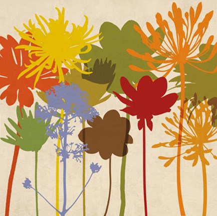 Framed Colorful Bloom I Print