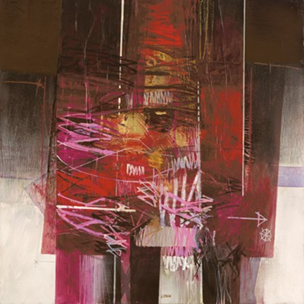 Framed Riflessi rosa Print