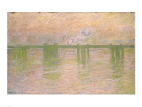 Framed Charing Cross Bridge Print