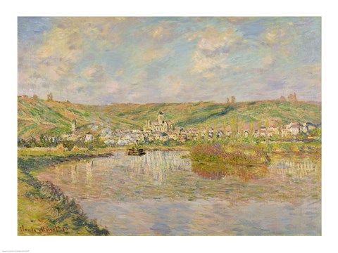 Framed Late Afternoon, Vetheuil, 1880 Print