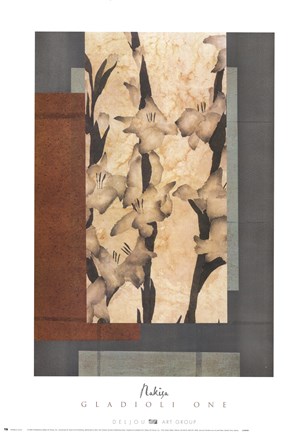 Framed Gladioli 1 Print