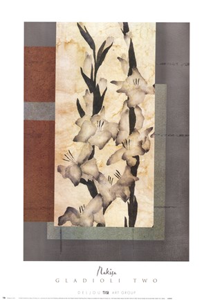 Framed Gladioli 2 Print