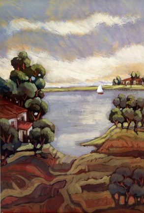 Framed Lago Gardi 2 Print