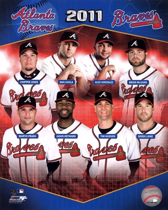 Framed Atlanta Braves 2011 Team Composite Print