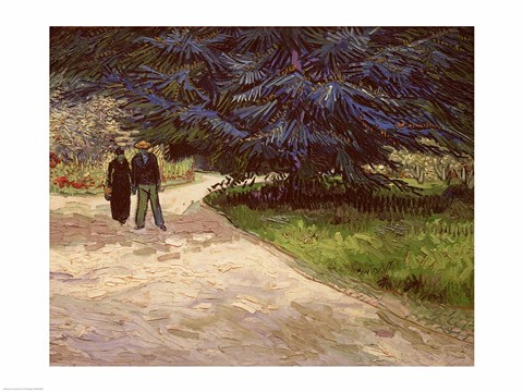 Framed Couple in the Park, Arles, 1888 Print