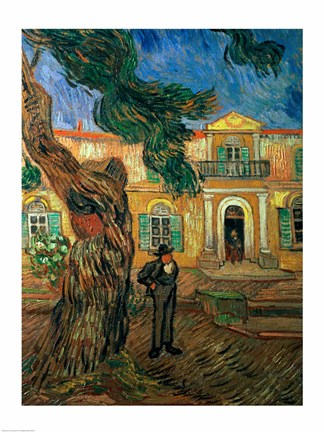 Framed St. Paul&#39;s Hospital, St Remy, 1889 Print