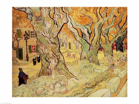 Framed Road Menders, 1889 Print