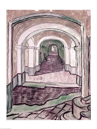 Framed Arched Hallway Print