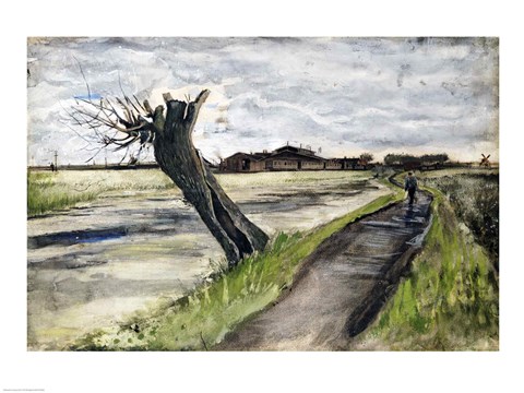 Framed Pollard Willow, 1882 Print