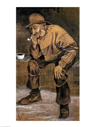 Framed Old man with a pipe, 1883 Print