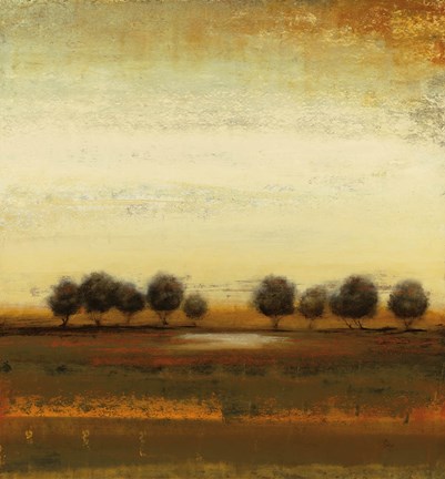 Framed Rusted Treeline Print