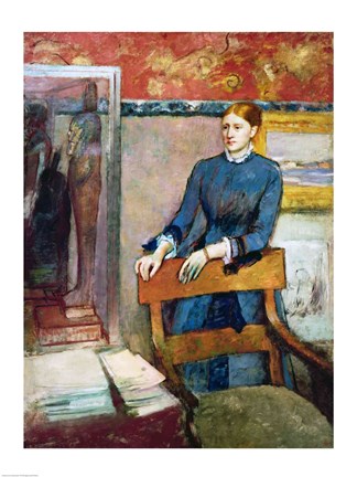 Framed Helene Rouart in her Father&#39;s Study Print