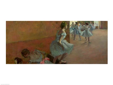 Framed Dancers Ascending a Staircase Print