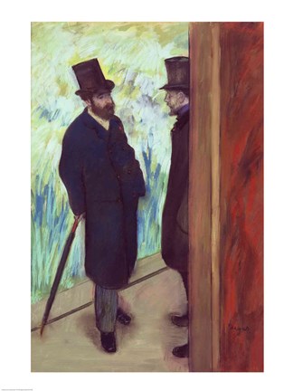 Framed Friends at the Theatre, Ludovic Halevy Print