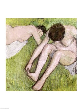 Framed Two Bathers on the Grass Print
