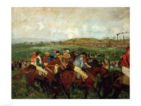 Framed Gentlemen race. Before the Departure, 1862 Print