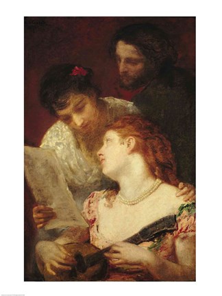 Framed Musical Party, 1874 Print