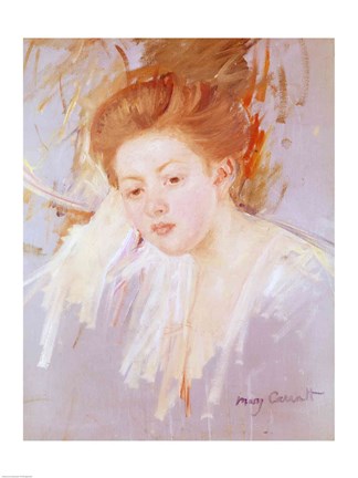 Framed Head of a Young Girl Print