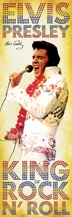 Framed Elvis Presley - King Of Rock N Print