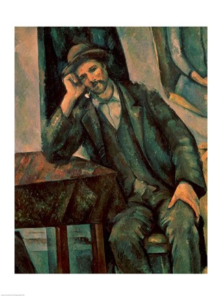 Framed Man Smoking a Pipe Print