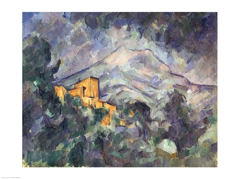Framed Montagne Sainte-Victoire and the Black Chateau Print