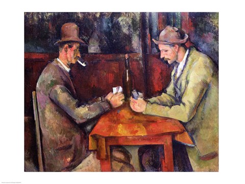 Framed Card Players, 1893-96 Print