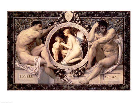 Framed Idylle, 1884 Print