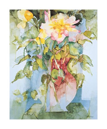 Framed Peace Roses Print